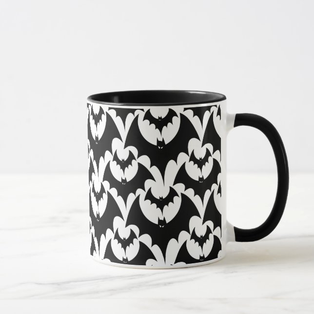 Mug Élégante chauves-souris noires Motif gothique d'Ha (Droite)