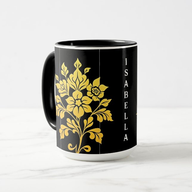 Mug Elégante Collection Florale Luxe Populaire (Devant gauche)