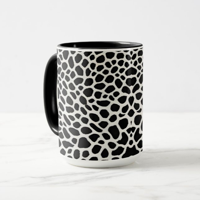 Mug Elégante collection populaire de luxe Leopard blan (Devant gauche)