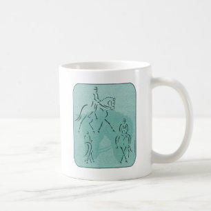 Mug Élégante conception de chevaux de pression en Turq