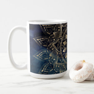 Mug Elégante conception de la galaxie bleue Mandala Go