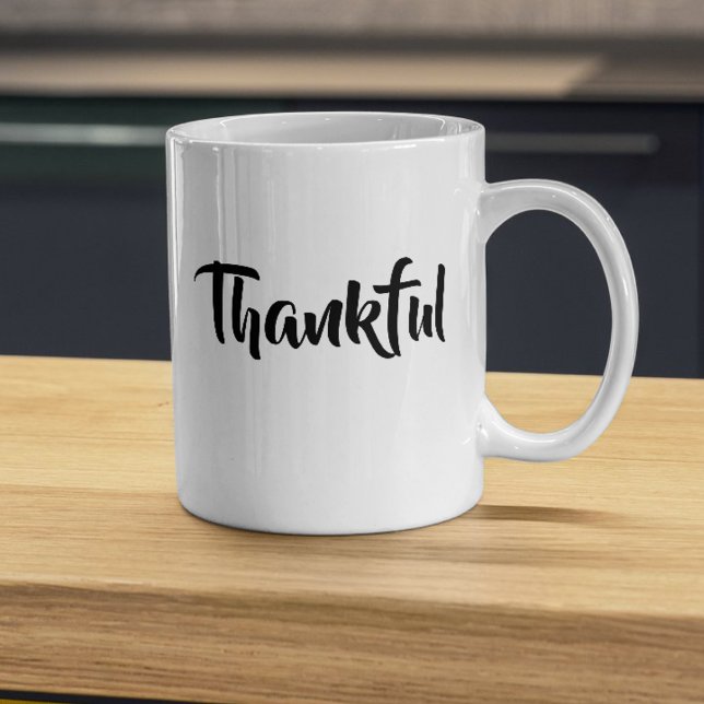 Mug Elégante famille de script Thanksgiving Cadeau (Créateur téléchargé)