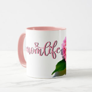 Mug Elégante fleur rose fleurie hydrangée Meilleure ma