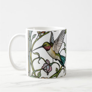 Mug Élégante illustration de colibri botanique boho ch