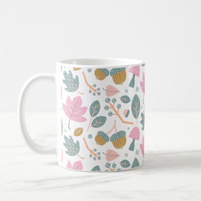 Mug Élégante impression florale d'art botanique (Gauche)