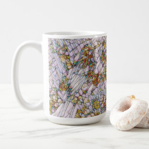 Mug Elégante mosaïque colorée Illustrée Oiseau Art