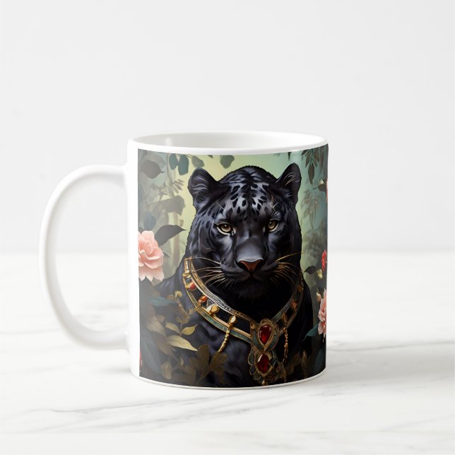 Mug Élégante Panthère noire (Gauche)
