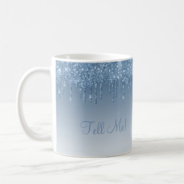 Mug Élégante Parties scintillant Étincelle Chic Script (Gauche)