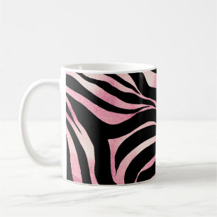 Mug Elégante Parties scintillant Rose or Zebra Black P