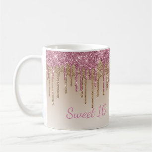 Mug Élégante Parties scintillant Sweet 16 Glam Scrip
