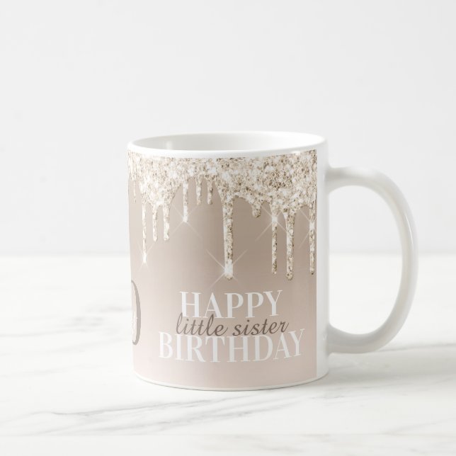 Mug Elégante Pêche - Beige Faux Parties scintillant An (Droite)