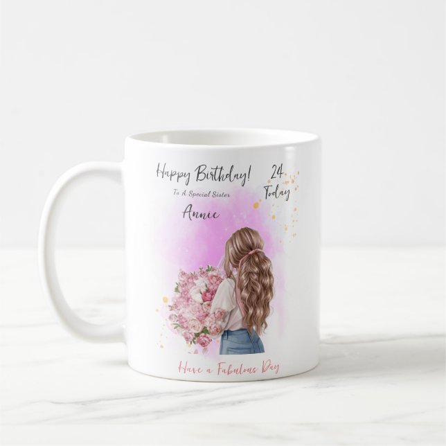 Mug élégante personnalisée pour elle (Gauche)