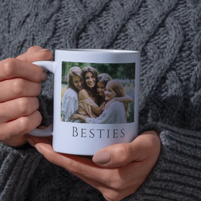 Mug Elégante photo Citation de la sisterhood Bestie Mu (Elegant Photo Sisterhood Quote Bestie Mug
)