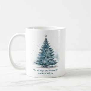 Mug Elégante région des merveilles d'hiver bleu et arg