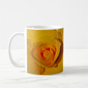 Mug Elégante rose jaune photo orangé floral