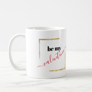Mug Élégante typographie blanche Saint-Valentin