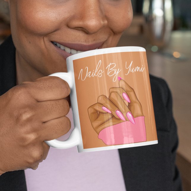 Mug Élégante Typographie Clou Salon Feminine de marque (Créateur téléchargé)