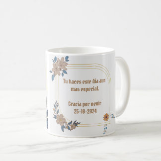 Mug Elegante y Personalizada para Celebrar su boda 