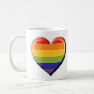 Mug Elelgant minimaliste Rainbow Heart Design