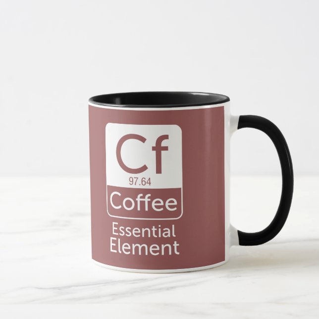 Mug Elem essentiel de chimie de calembour de café (Droite)