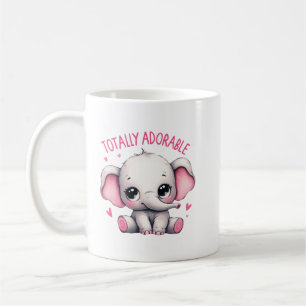 Mug Élément d'art d'éléphant totalement adorable et mi