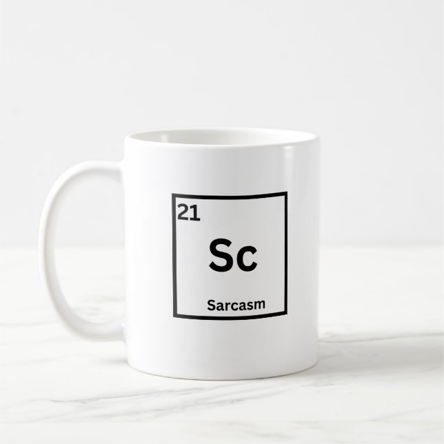 Mug Élément de sarcasme humour scientifique drôle (Gauche)
