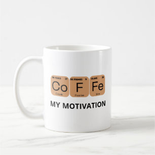 Mug Élément du tableau périodique du café