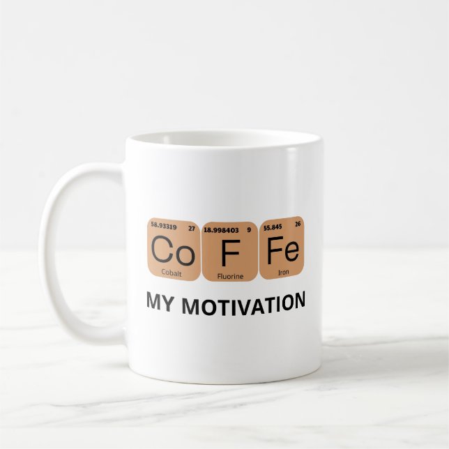 Mug Élément du tableau périodique du café (Gauche)