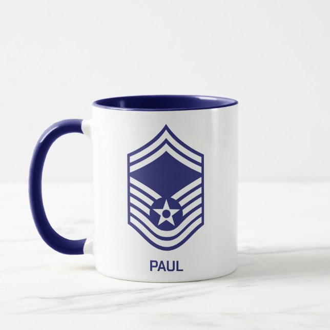 Mug Élément E-8 Sergent-maître supérieur Rank Force aé (Gauche)