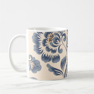 Mug Elément motif vintage continu fleur. Élégant t