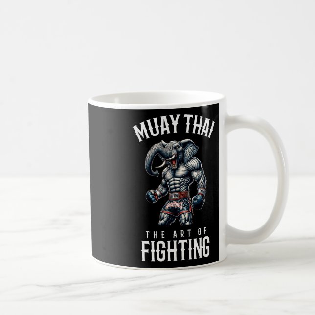 Mug Élément Muay Thai - Kickboxing et éléphant thaï  (Droite)