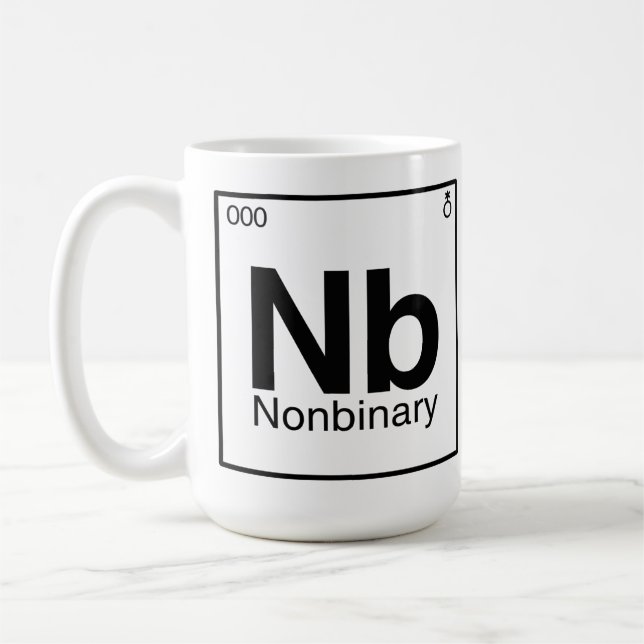 Mug Élément NB - Tableau périodique non binaire (Gauche)