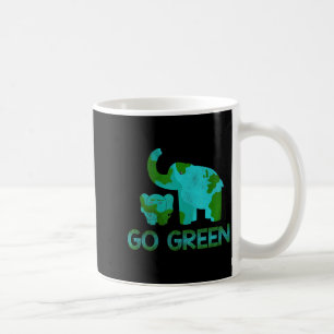 Mug Élément vert Éléphant Nature Climat Protéger Heure