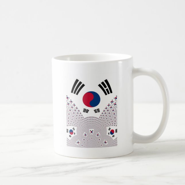 Mug Éléments de drapeau rouge et bleu (Droite)