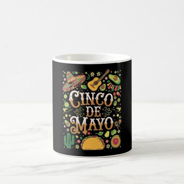 Mug Éléments de fête mignons de la fête Cinco De Mayo (Centre)