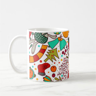 Mug Éléments de Noël festifs Design sans couture
