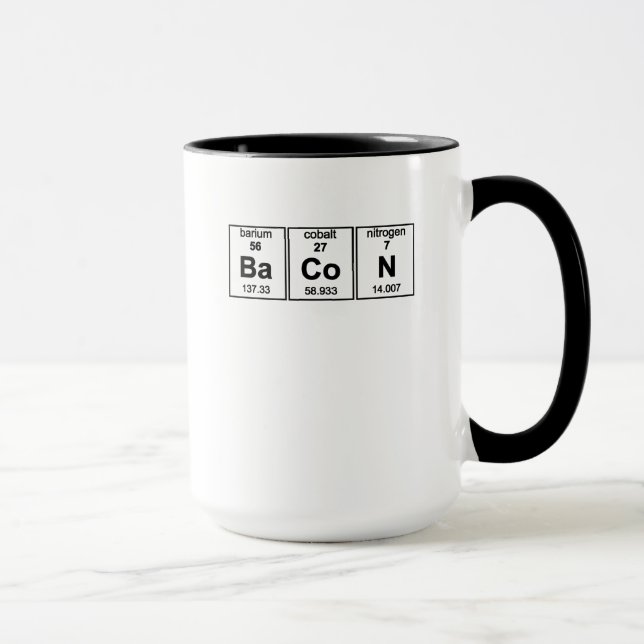 Mug Éléments de tableau périodique de balise (Droite)