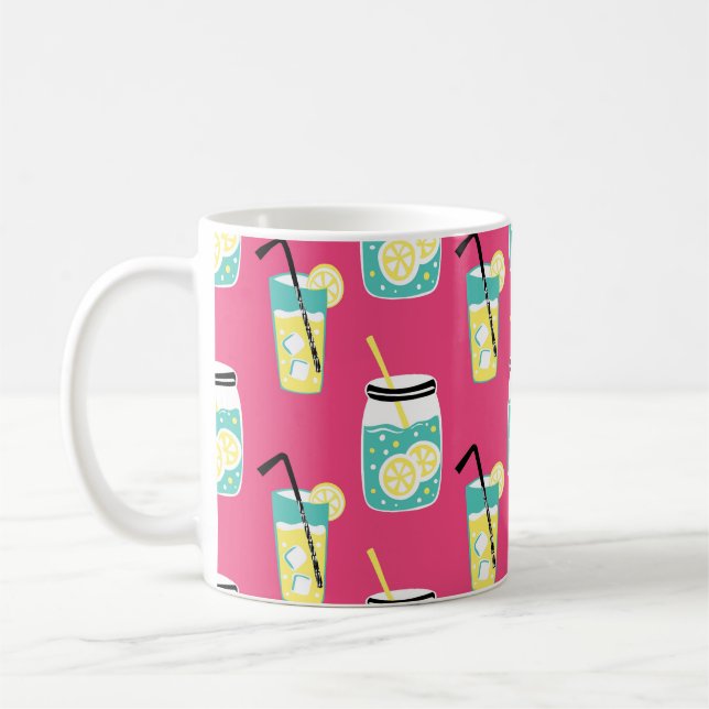 Mug Eléments d'été écotiques, backgro sans soudure vin (Gauche)