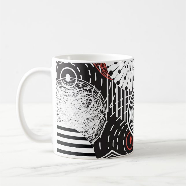 Mug Éléments d'illustration Abstraite Vintage graphiqu (Gauche)