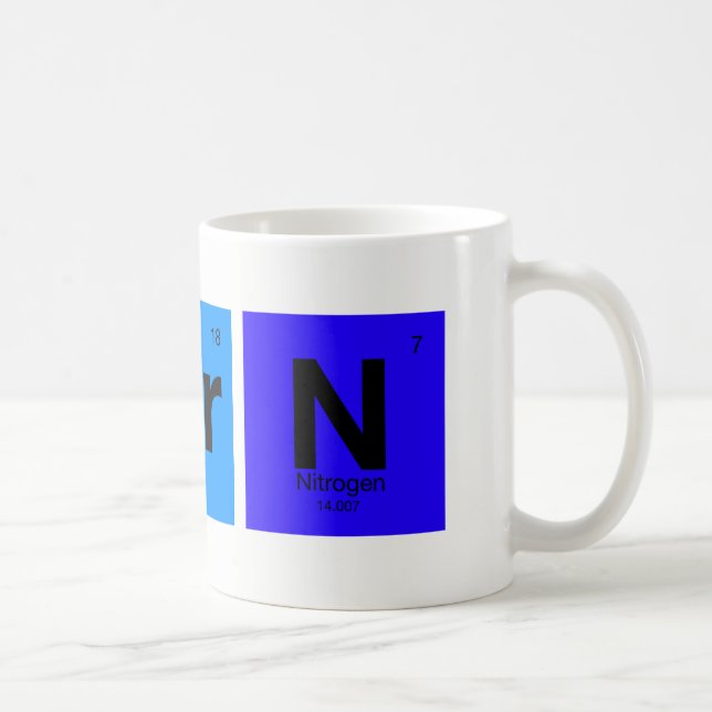 Mug Éléments du bon tricotage du Tableau périodique (Droite)