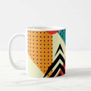 Mug Eléments géométriques tendance, Style Rétro.