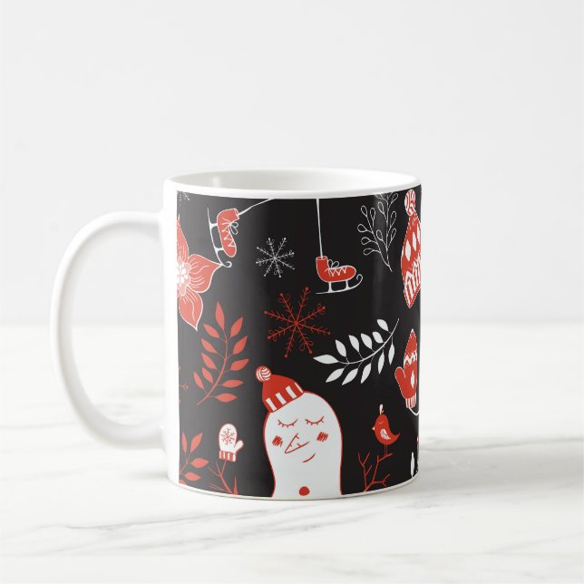 Mug Eléments hivernaux : Mignonne Main Dessinée. (Gauche)