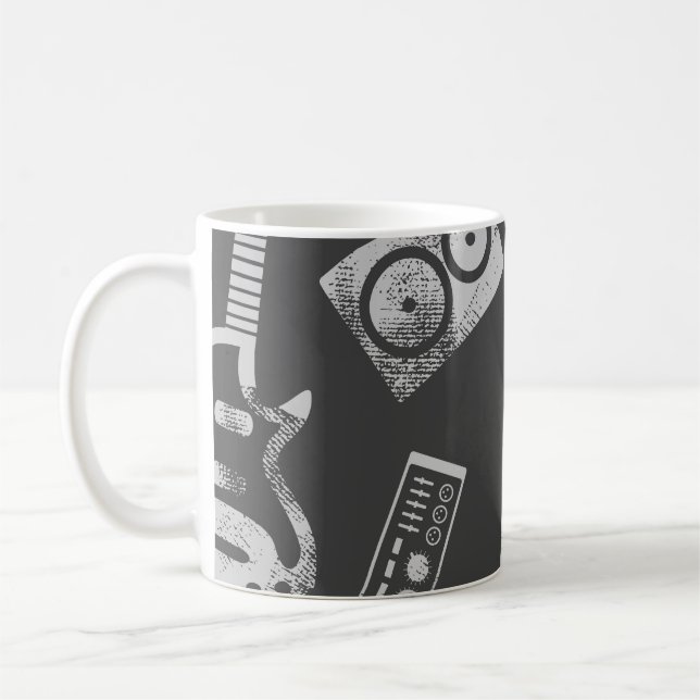 Mug Éléments musicaux : vintage arrière - plan sans so (Gauche)