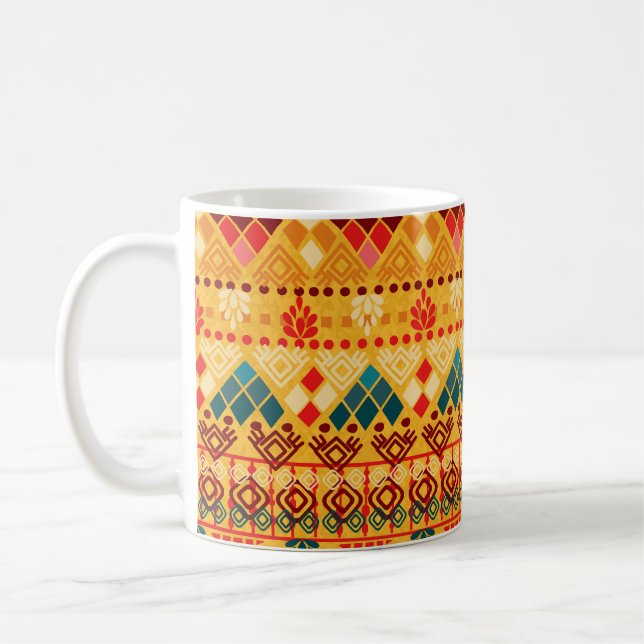 Mug Éléments tribaux, motif polyvalent et transparent. (Gauche)