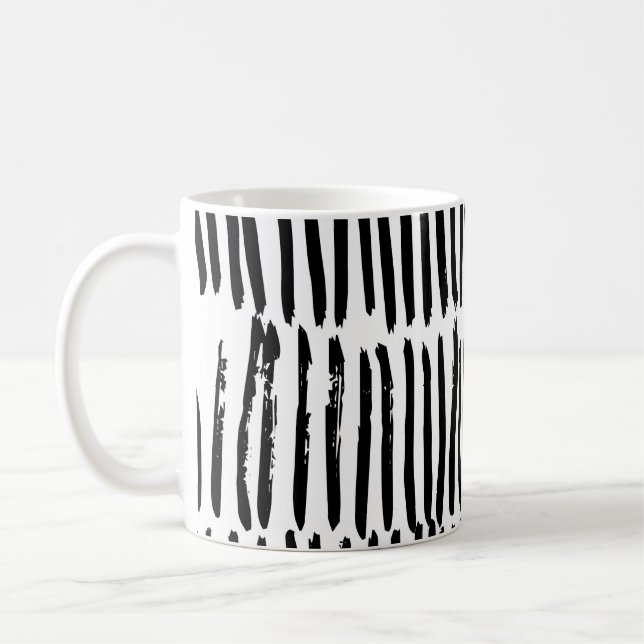 Mug Éléments Verticaux : Style Sans Mer Dessiné À La M (Gauche)