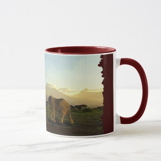 Mug Eléphant africain & Savannah (Droite)