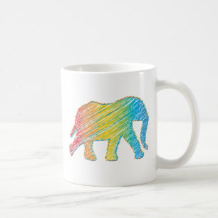 Mug Éléphant avec des lignes