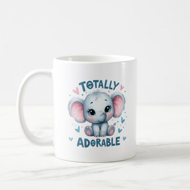 Mug Éléphant Bébé Totalement Adorable (Gauche)