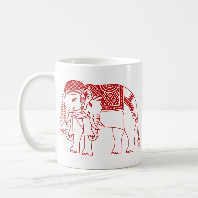 Mug Elephant blanc thaïlandais Erawan (Gauche)