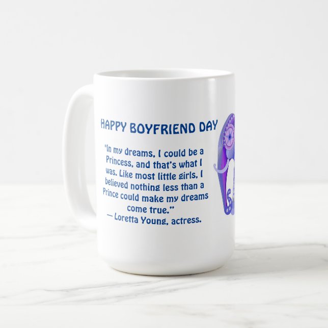 MUG ÉLÉPHANT BLEU FRAIS POUR PETIT AMI- (Devant gauche)